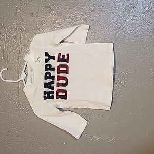 First Impressions Happy Dude Kids Shirt - White 3-6 Months NWT